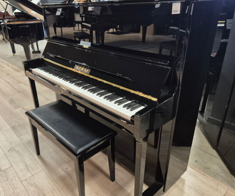 k500 Kawai K500 130cm Upright Piano - Ebony Polish - Display Model - Image 1